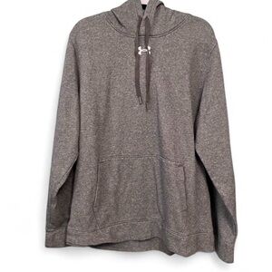 Under Armour Men's Hustle Fleece Gray Hoodie, Size L